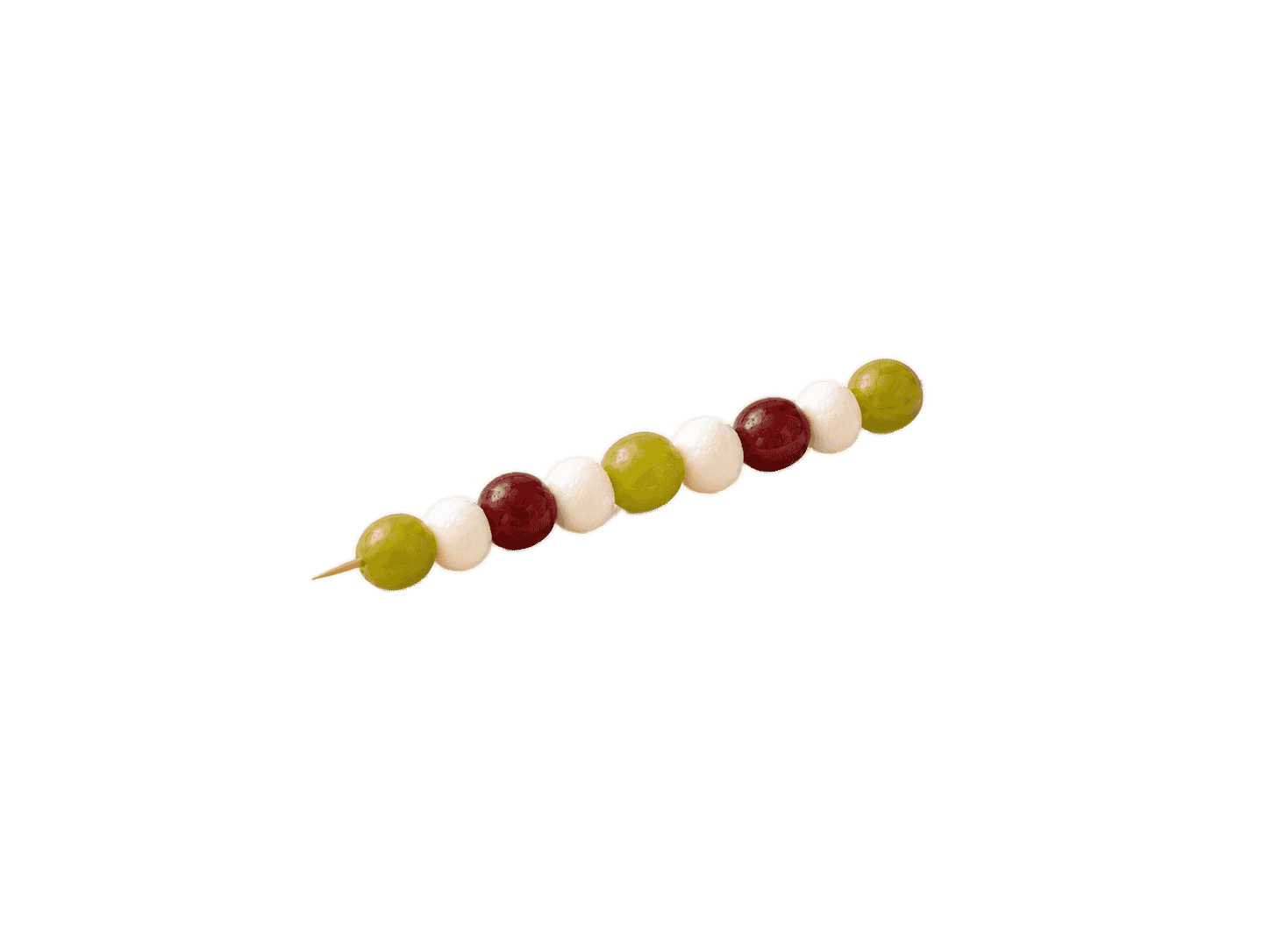 Brocheta de mozzarella y uvas